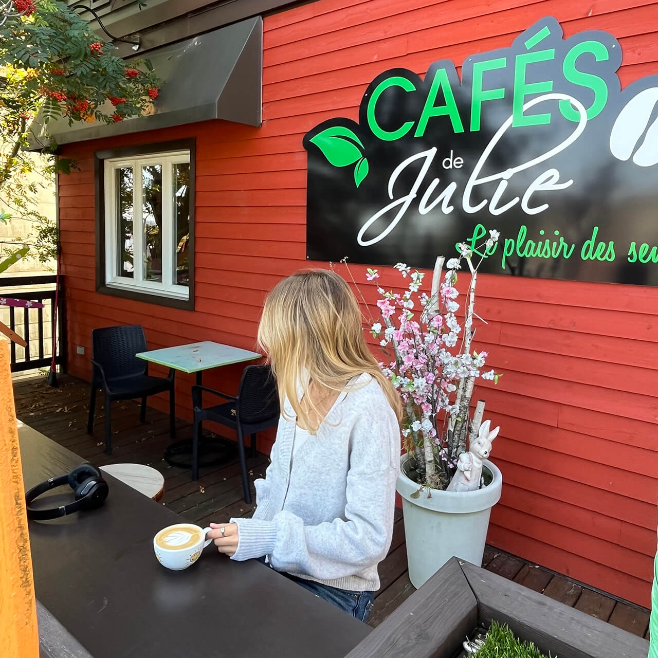 Une pause café à ciel ouvert